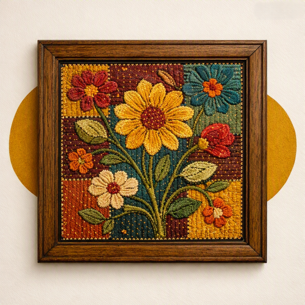 Fabric & Kantha Wall Art