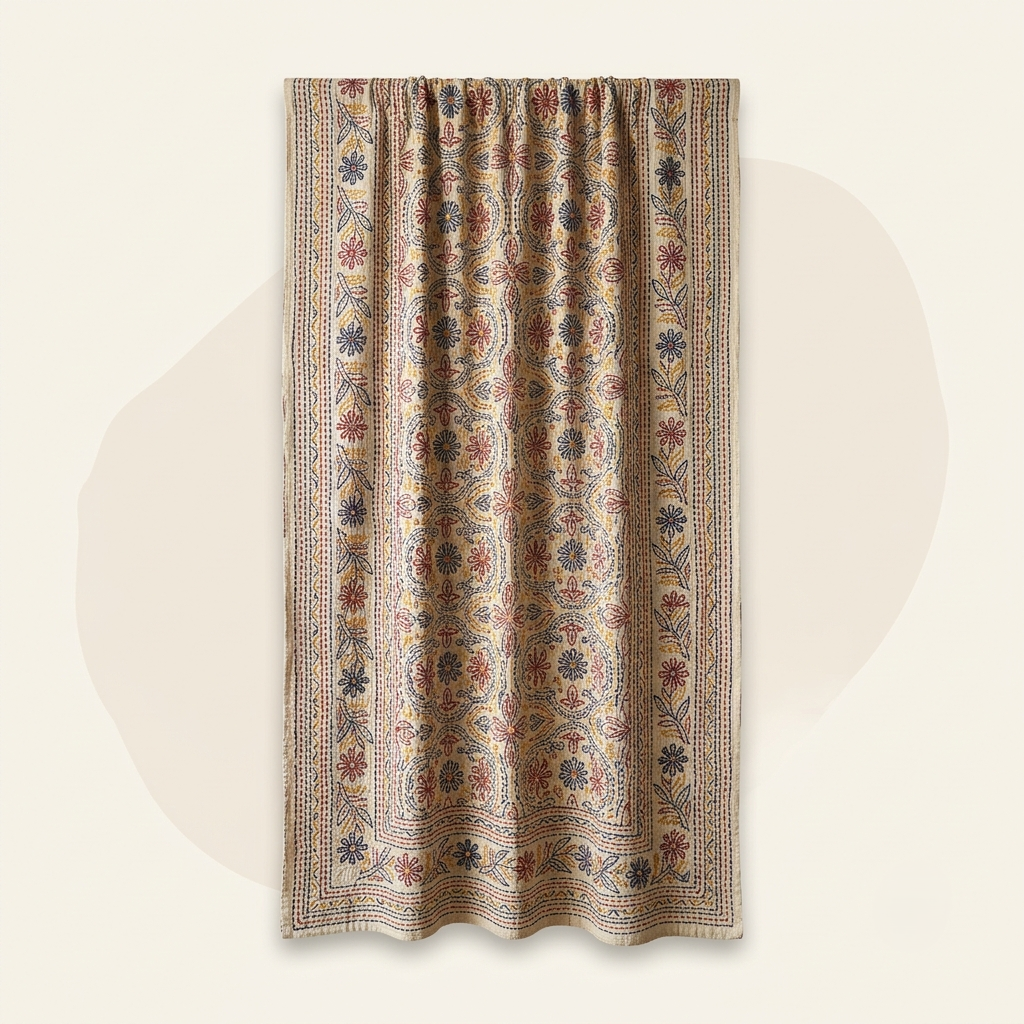 Kantha Curtain Panels