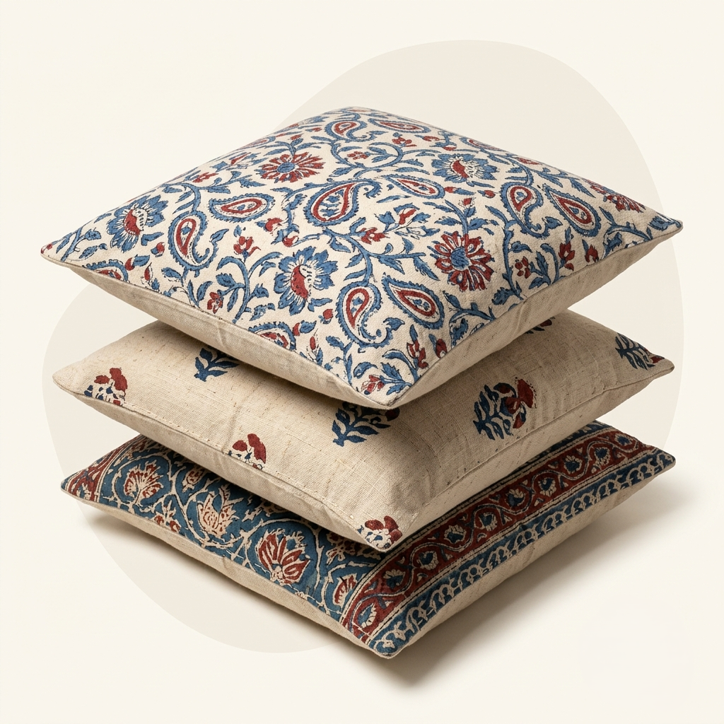 Block Print Pillow Covers