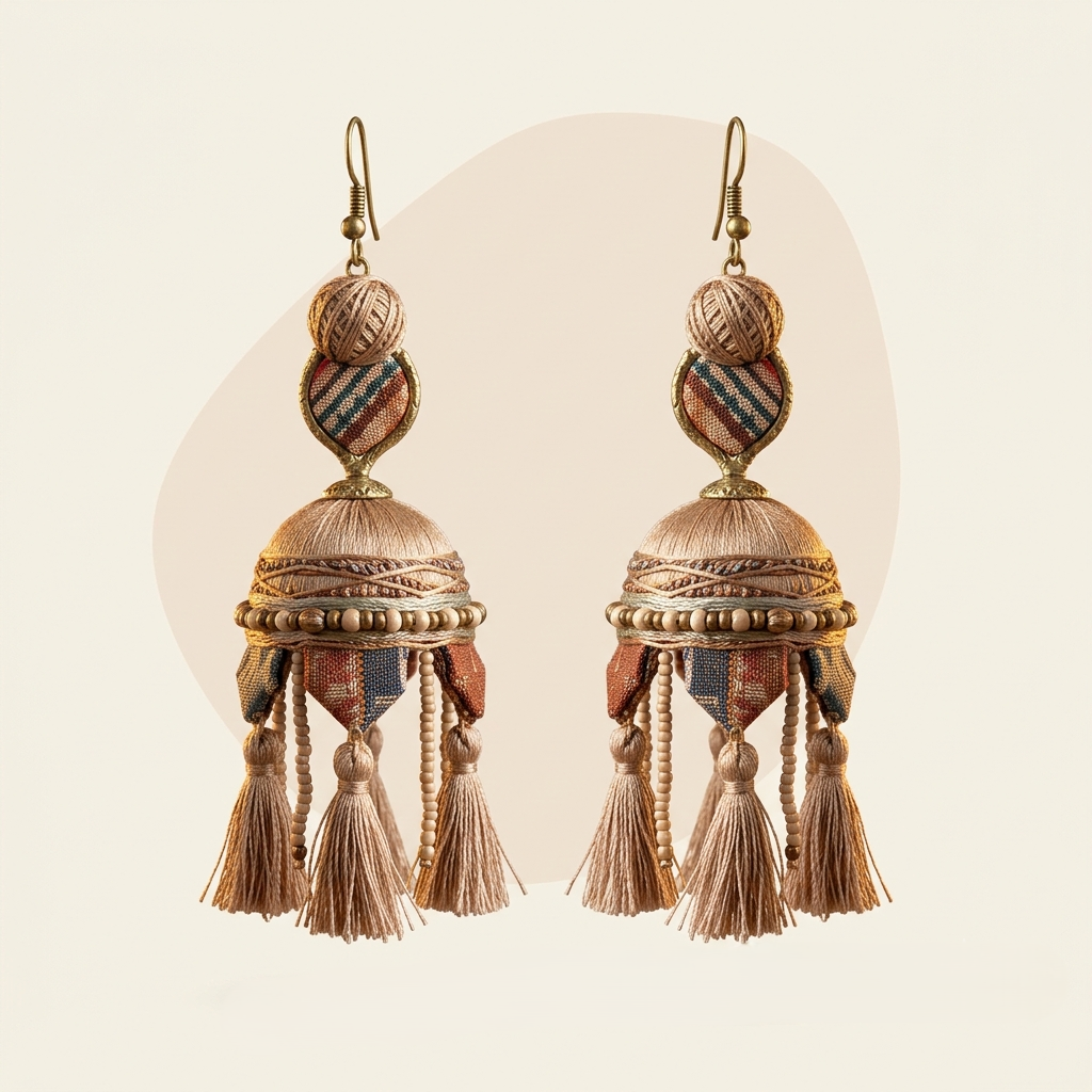 Fabric & Thread Earrings