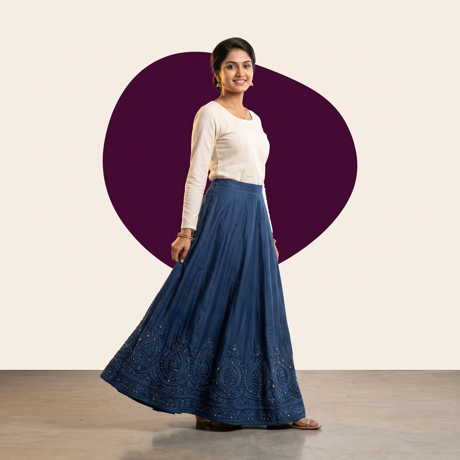 Hand Embroidered Long Skirts